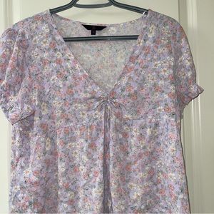 Flower purple crop top